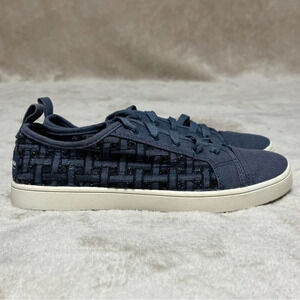Koolaburra by UGG Kellen Low Woven Lattice Denim Blue Sneaker Girls Size 4